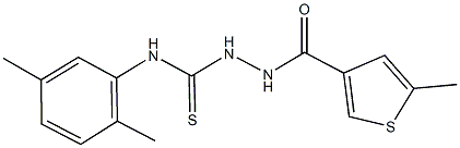 N-(2,5-dimethylphenyl)-2-[(5-methyl-3-thienyl)carbonyl]hydrazinecarbothioamide Struktur