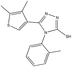 5-(4,5-dimethyl-3-thienyl)-4-(2-methylphenyl)-4H-1,2,4-triazole-3-thiol Struktur