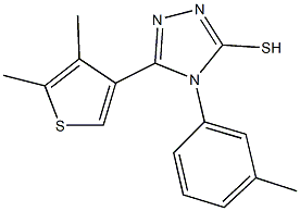 5-(4,5-dimethyl-3-thienyl)-4-(3-methylphenyl)-4H-1,2,4-triazole-3-thiol Struktur