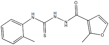 2-(2-methyl-3-furoyl)-N-(2-methylphenyl)hydrazinecarbothioamide Struktur