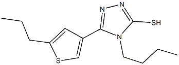 4-butyl-5-(5-propyl-3-thienyl)-4H-1,2,4-triazol-3-yl hydrosulfide Struktur