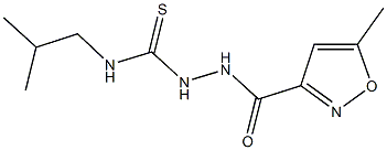 N-isobutyl-2-[(5-methyl-3-isoxazolyl)carbonyl]hydrazinecarbothioamide Struktur