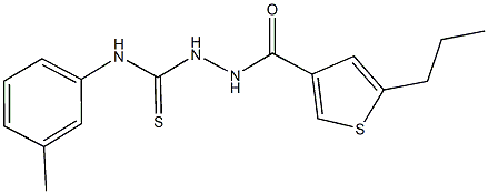 N-(3-methylphenyl)-2-[(5-propyl-3-thienyl)carbonyl]hydrazinecarbothioamide Struktur