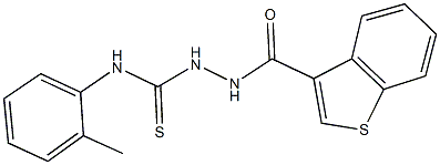 2-(1-benzothien-3-ylcarbonyl)-N-(2-methylphenyl)hydrazinecarbothioamide Struktur