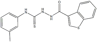 2-(1-benzothien-3-ylcarbonyl)-N-(3-methylphenyl)hydrazinecarbothioamide Struktur