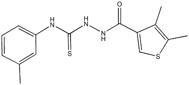 2-[(4,5-dimethyl-3-thienyl)carbonyl]-N-(3-methylphenyl)hydrazinecarbothioamide Struktur