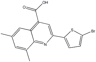 2-(5-bromo-2-thienyl)-6,8-dimethyl-4-quinolinecarboxylic acid Struktur