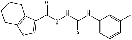 N-(3-methylphenyl)-2-(4,5,6,7-tetrahydro-1-benzothien-3-ylcarbonyl)hydrazinecarbothioamide Struktur