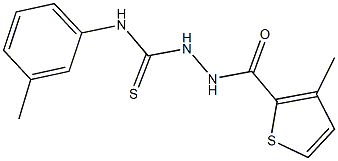 N-(3-methylphenyl)-2-[(3-methyl-2-thienyl)carbonyl]hydrazinecarbothioamide Struktur