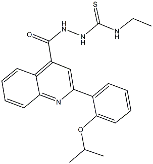 N-ethyl-2-{[2-(2-isopropoxyphenyl)-4-quinolinyl]carbonyl}hydrazinecarbothioamide Struktur