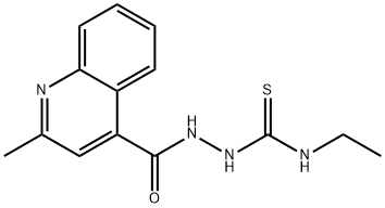 N-ethyl-2-[(2-methyl-4-quinolinyl)carbonyl]hydrazinecarbothioamide Struktur