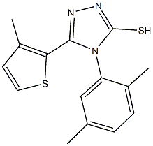 4-(2,5-dimethylphenyl)-5-(3-methyl-2-thienyl)-4H-1,2,4-triazol-3-yl hydrosulfide Struktur