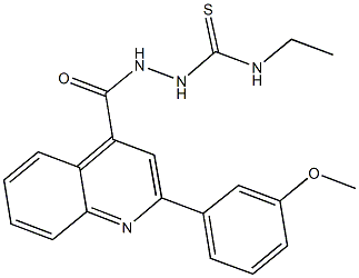 N-ethyl-2-{[2-(3-methoxyphenyl)-4-quinolinyl]carbonyl}hydrazinecarbothioamide Struktur