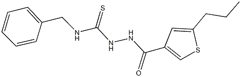 N-benzyl-2-[(5-propyl-3-thienyl)carbonyl]hydrazinecarbothioamide Struktur