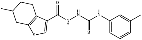 N-(3-methylphenyl)-2-[(6-methyl-4,5,6,7-tetrahydro-1-benzothien-3-yl)carbonyl]hydrazinecarbothioamide Struktur