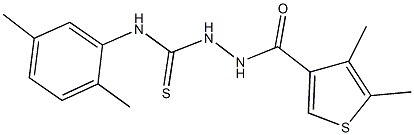 N-(2,5-dimethylphenyl)-2-[(4,5-dimethyl-3-thienyl)carbonyl]hydrazinecarbothioamide Struktur