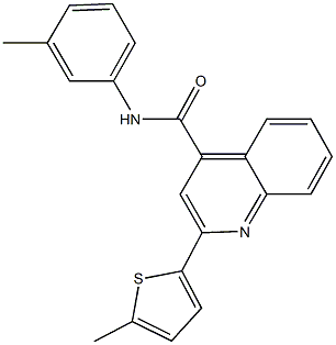 N-(3-methylphenyl)-2-(5-methyl-2-thienyl)-4-quinolinecarboxamide Struktur