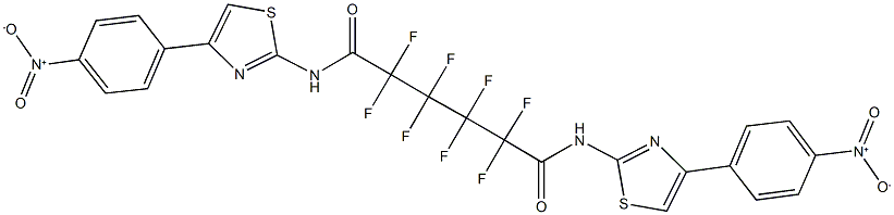 2,2,3,3,4,4,5,5-octafluoro-N~1~,N~6~-bis(4-{4-nitrophenyl}-1,3-thiazol-2-yl)hexanediamide Struktur