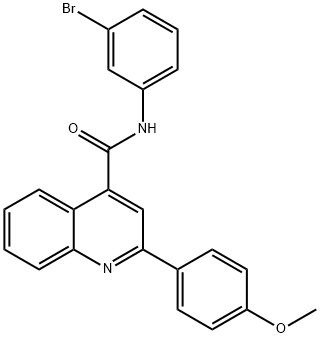 N-(3-bromophenyl)-2-(4-methoxyphenyl)-4-quinolinecarboxamide Struktur