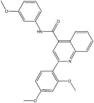 2-(2,4-dimethoxyphenyl)-N-(3-methoxyphenyl)-4-quinolinecarboxamide Struktur