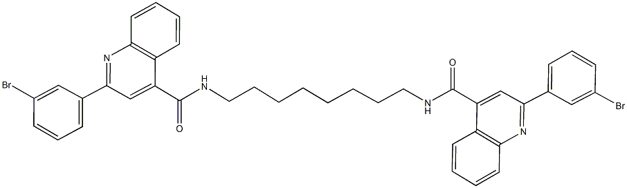 2-(3-bromophenyl)-N-[8-({[2-(3-bromophenyl)-4-quinolinyl]carbonyl}amino)octyl]-4-quinolinecarboxamide Struktur