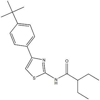 N-[4-(4-tert-butylphenyl)-1,3-thiazol-2-yl]-2-ethylbutanamide Struktur