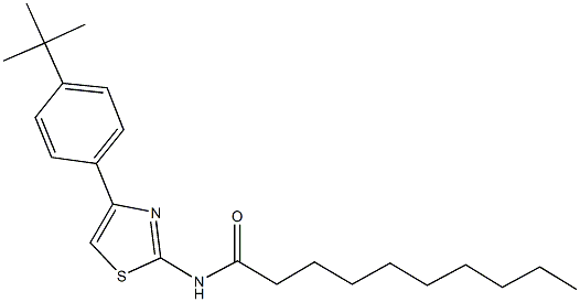 N-[4-(4-tert-butylphenyl)-1,3-thiazol-2-yl]decanamide Struktur