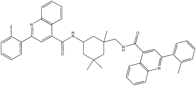 2-(2-methylphenyl)-N-{3,3,5-trimethyl-5-[({[2-(2-methylphenyl)-4-quinolinyl]carbonyl}amino)methyl]cyclohexyl}-4-quinolinecarboxamide Struktur