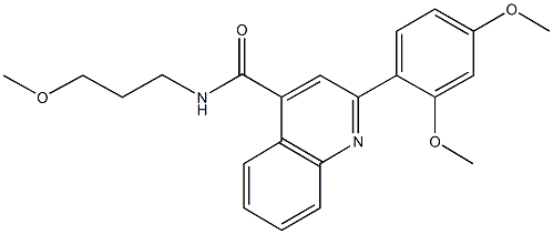 2-(2,4-dimethoxyphenyl)-N-(3-methoxypropyl)-4-quinolinecarboxamide Struktur