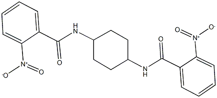 2-nitro-N-[4-({2-nitrobenzoyl}amino)cyclohexyl]benzamide Struktur