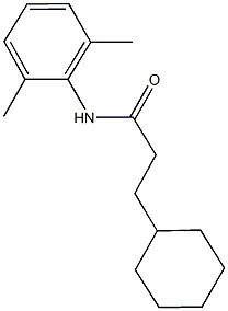 3-cyclohexyl-N-(2,6-dimethylphenyl)propanamide Struktur