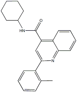 N-cyclohexyl-2-(2-methylphenyl)-4-quinolinecarboxamide Struktur