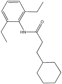 3-cyclohexyl-N-(2,6-diethylphenyl)propanamide Struktur