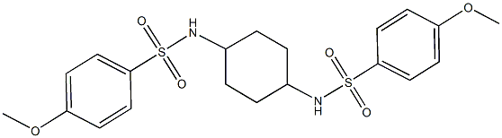 4-methoxy-N-(4-{[(4-methoxyphenyl)sulfonyl]amino}cyclohexyl)benzenesulfonamide Struktur