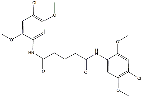 N~1~,N~5~-bis(4-chloro-2,5-dimethoxyphenyl)pentanediamide Struktur