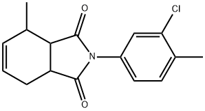 2-(3-chloro-4-methylphenyl)-4-methyl-3a,4,7,7a-tetrahydro-1H-isoindole-1,3(2H)-dione Struktur