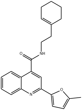 N-[2-(1-cyclohexen-1-yl)ethyl]-2-(5-methyl-2-furyl)-4-quinolinecarboxamide Struktur