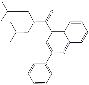 N,N-diisobutyl-2-phenyl-4-quinolinecarboxamide Struktur