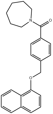 4-(1-azepanylcarbonyl)benzyl 1-naphthyl ether Struktur