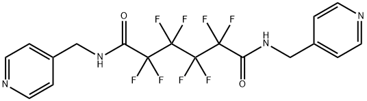 2,2,3,3,4,4,5,5-octafluoro-N~1~,N~6~-bis(4-pyridinylmethyl)hexanediamide Struktur