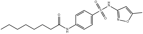 N-(4-{[(5-methyl-3-isoxazolyl)amino]sulfonyl}phenyl)octanamide Struktur