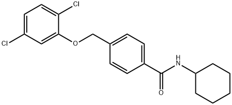 N-cyclohexyl-4-[(2,5-dichlorophenoxy)methyl]benzamide Struktur