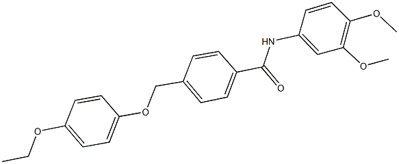 N-(3,4-dimethoxyphenyl)-4-[(4-ethoxyphenoxy)methyl]benzamide Struktur