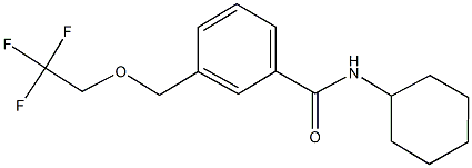 N-cyclohexyl-3-[(2,2,2-trifluoroethoxy)methyl]benzamide Struktur