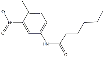 N-{3-nitro-4-methylphenyl}hexanamide Struktur