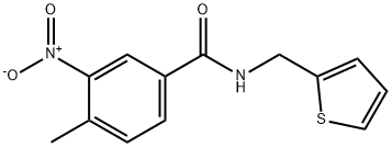 3-nitro-4-methyl-N-(2-thienylmethyl)benzamide Struktur