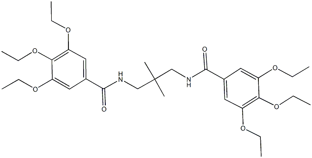 N-{2,2-dimethyl-3-[(3,4,5-triethoxybenzoyl)amino]propyl}-3,4,5-triethoxybenzamide Struktur