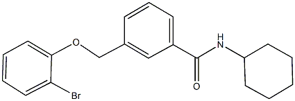 3-[(2-bromophenoxy)methyl]-N-cyclohexylbenzamide Struktur