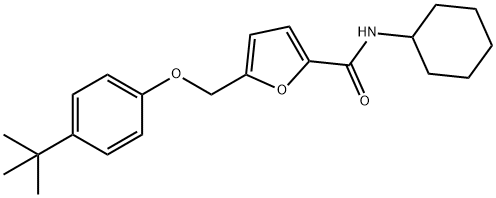 5-[(4-tert-butylphenoxy)methyl]-N-cyclohexyl-2-furamide Struktur