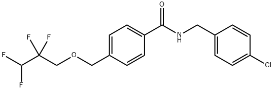 N-(4-chlorobenzyl)-4-[(2,2,3,3-tetrafluoropropoxy)methyl]benzamide Struktur